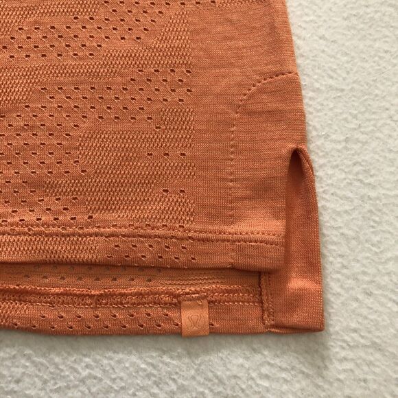 Lululemon Women Dot Camo Golden Apricot Orange Train to Be Tank Cropped Top 4 - Picture 4 of 9